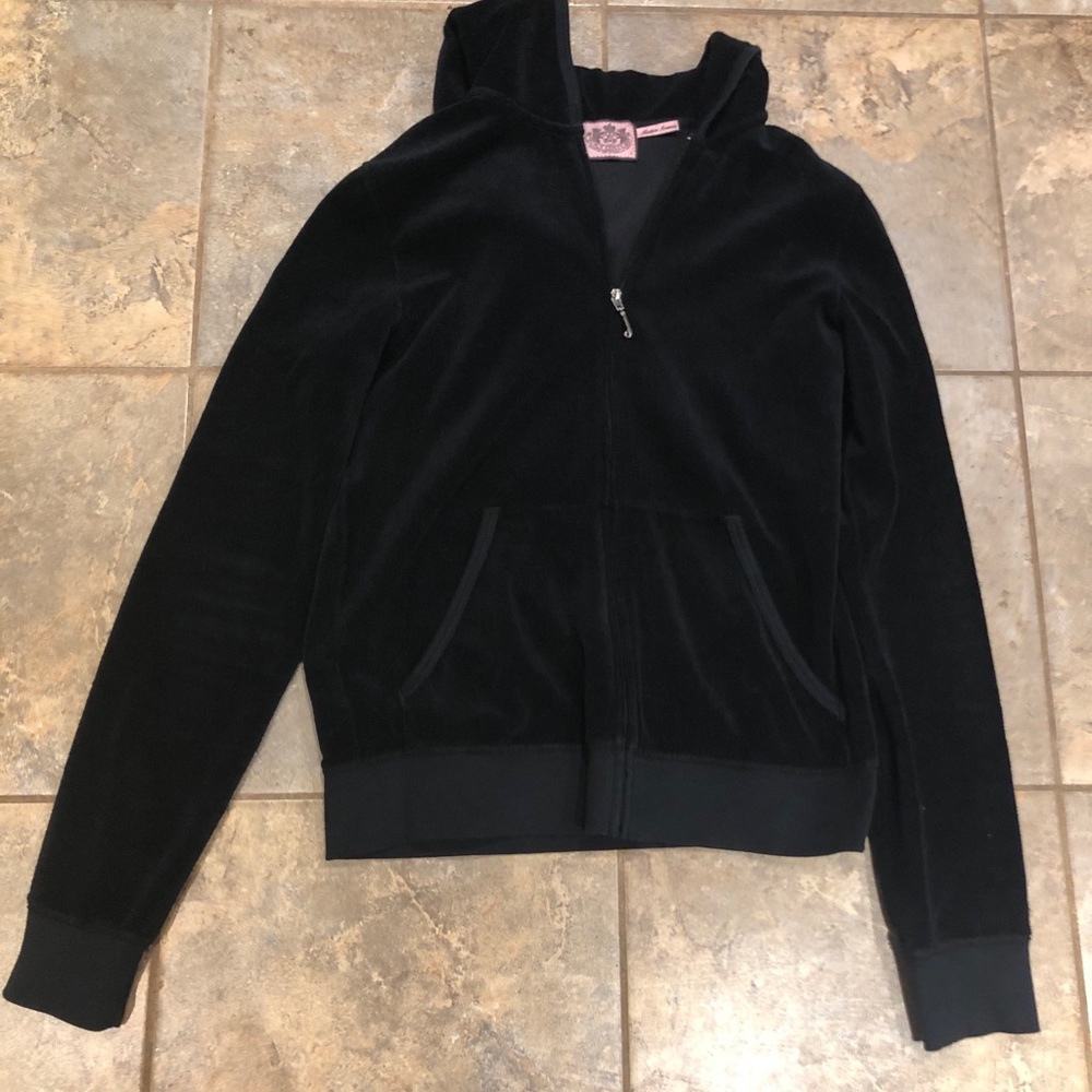 Juicy Couture black velour hoodie